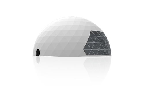 block-out and transparent dome