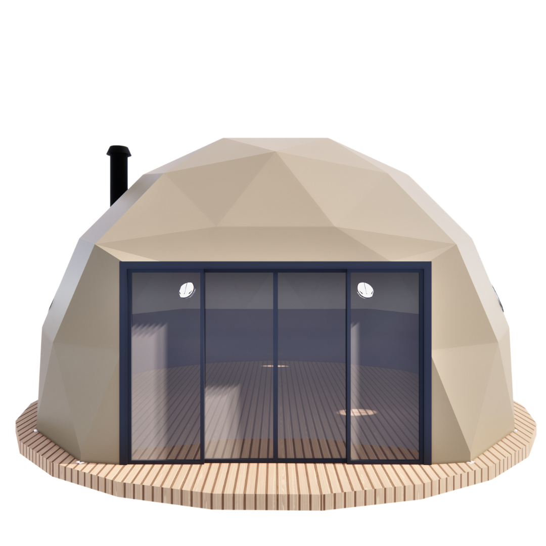 Hybrid Dome with glass transparent window,door - pvc dome - 2024 2025 latest version dome tent (3)