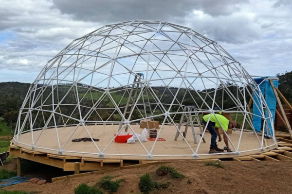 platform for dome tent - these things you should know before buying dome - preparation before constructing the glamping geodesic dome - woode, concrete platform for luxury tent (1)