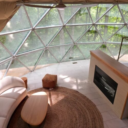 Dream Domes Hybrid Dome Tent - Creative Glamping Dome Design with Glass Clear