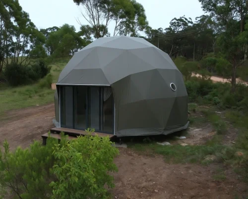 8m glamping dome with pc skylight & glass sliding door (4)