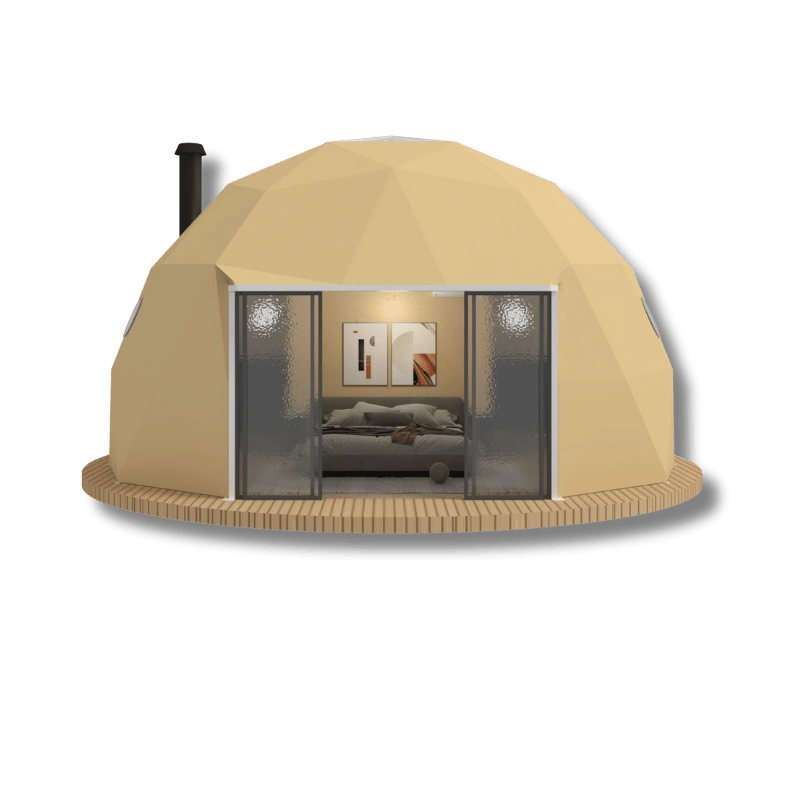 geodesic dome tent with sliding door - hybrid dome tent (2)