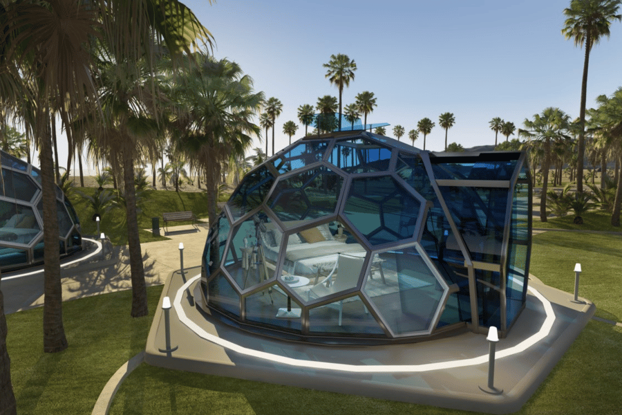 luxury glamping tent - glass geodesic dome tent (3)