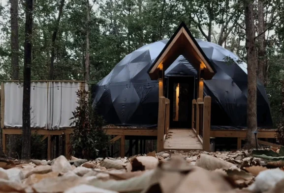 Glamping Domes for Sale - pvc and glass hybrid dome tent (1)