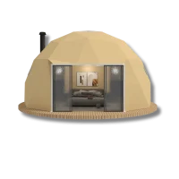geodesic dome tent with sliding door - hybrid dome tent (2)