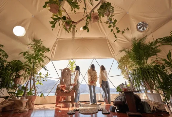 luxury glamping tent for couple, friend, family - geodesic dome tent (3)