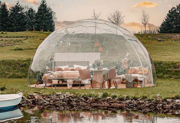 pc dome for outdoor accommodation,campsite,restaurant - transparent dome tent (1)